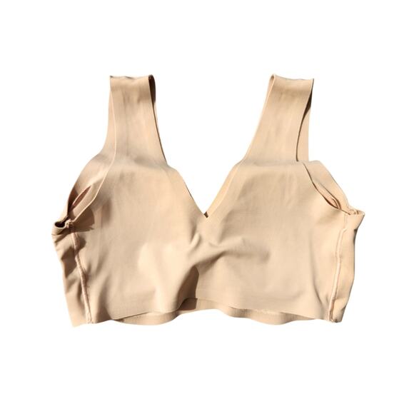 True Women Desert Beige Buttery Shapewear Body Lift V-neck Wireless Bra Size XS - Picture 4 of 5